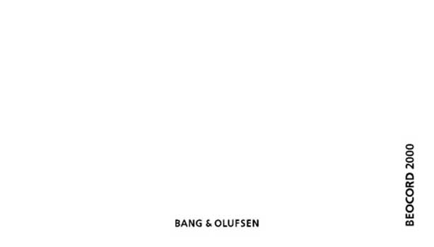 Bang and Olufsen Beocord 2000 (C) owners manual PDF